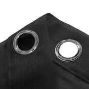 Black Sheer Window Grommet Curtain Set - Fluent Trends