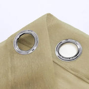Gold Sheer Window Grommet Curtain Set - Fluent Trends