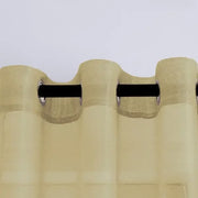 Gold Sheer Window Grommet Curtain Set - Fluent Trends