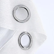 White Sheer Window Grommet Curtain Set - Fluent Trends