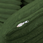 Green Corduroy Chaise Lounge Sofa Bed - Modern Foam Cloud Couch for Living Room - Fluent Trends