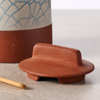 Ciya Blue Crackle Honey Pot