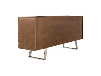 71" 3D Textured Buffet Cabinet – Natural Brown