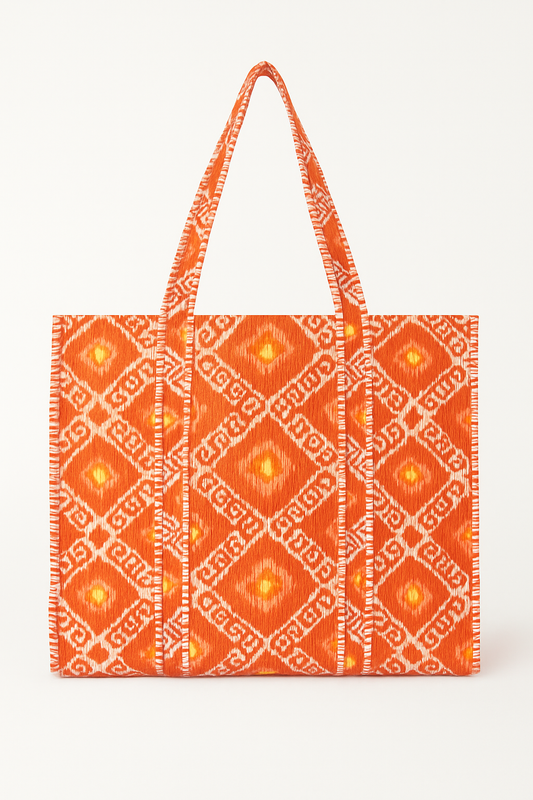 Orange Zig Zag Tote Erin Donahue Tice