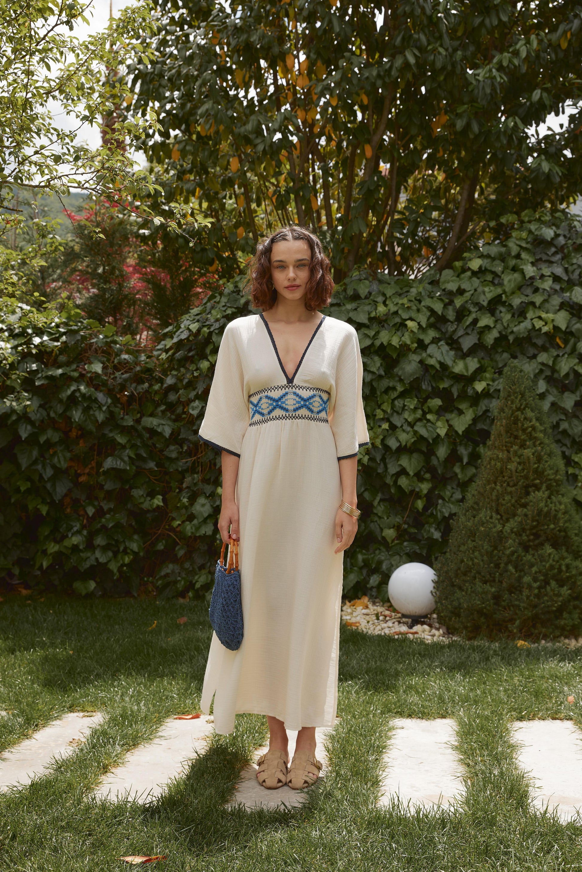 Embroidered Summer Dress Soléa