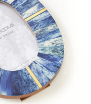 Artemis Indigo Oval 4x6 Picture Frame - Carved Bone, Fair Trade - Fluent Trends