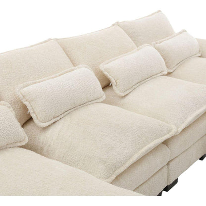 Modern Large chenille Fabric U-Shape Sectional Sofa Streamdale Furniture