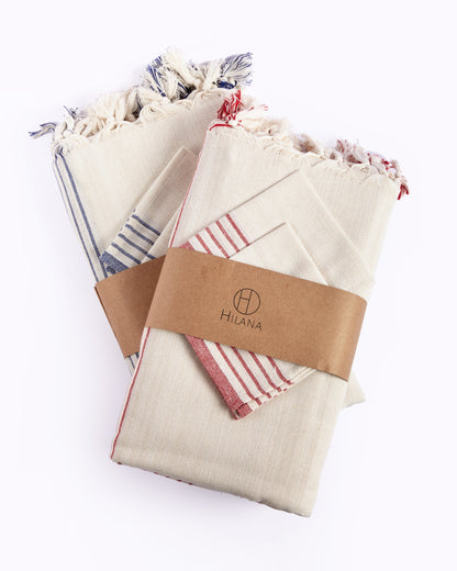 Kayseri Premium Tablecloth Set - Red