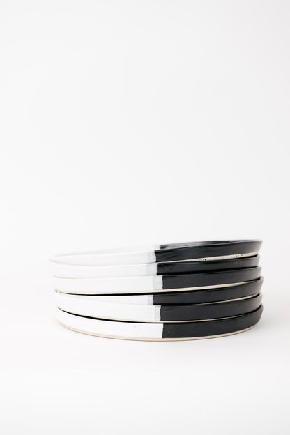 Dawson Dinner Plate - Matte Black/White - Set of 6 THELIFESTYLEDCO Shop