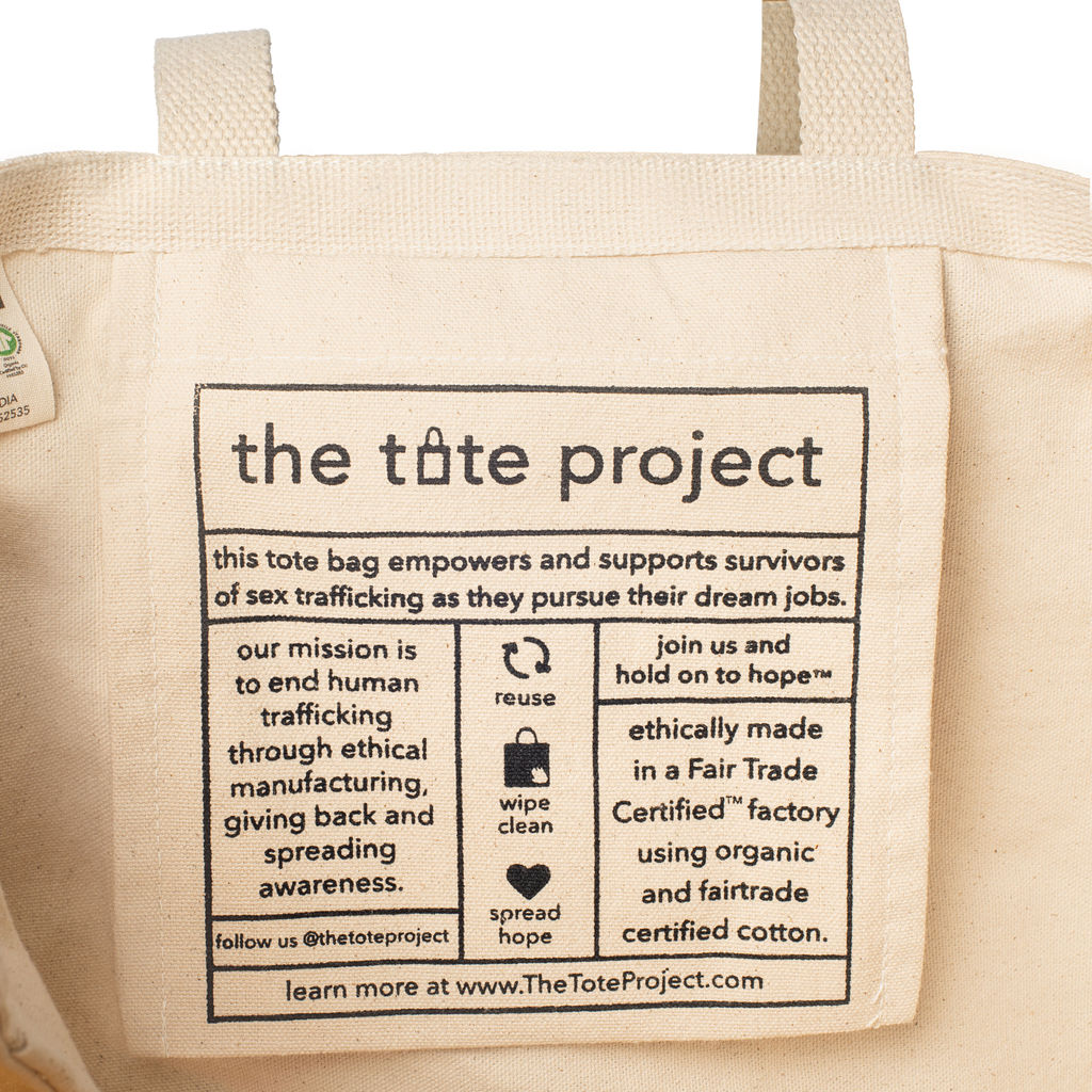 Organic Cotton Fair Trade Tote Bag with Pockets | Free to Imagine - Fluent Trends