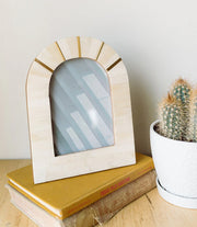 Mukhendu Arch 5x7 Cream Picture Frame - Handcrafted Bone - Fluent Trends