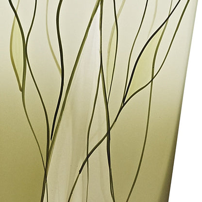 8" Green Cylinder Crystal Glass Table Vase - Fluent Trends Vases