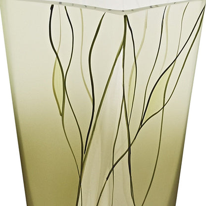 8" Green Cylinder Crystal Glass Table Vase - Fluent Trends Vases