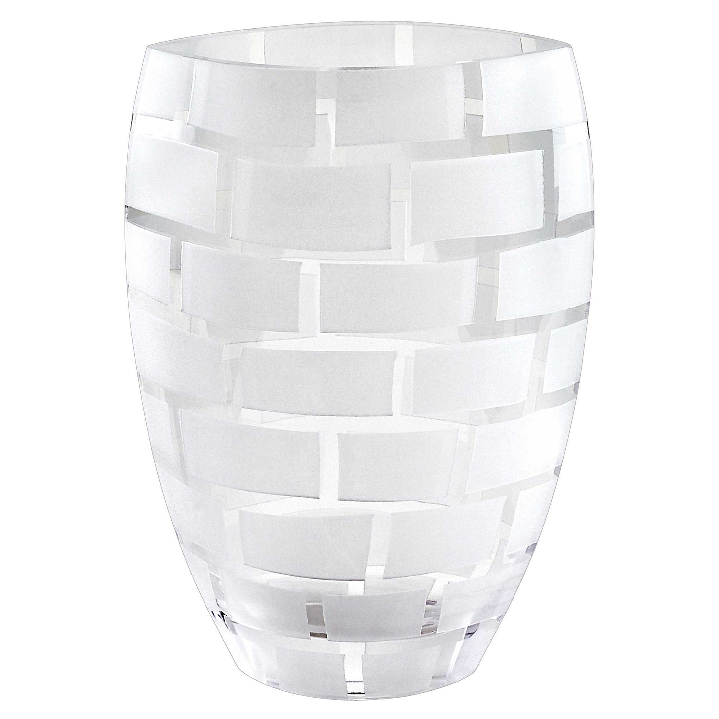 12" Clear Cylinder Lead Free Crystal Table Vase