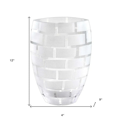 12" Clear Cylinder Lead Free Crystal Table Vase - Fluent Trends