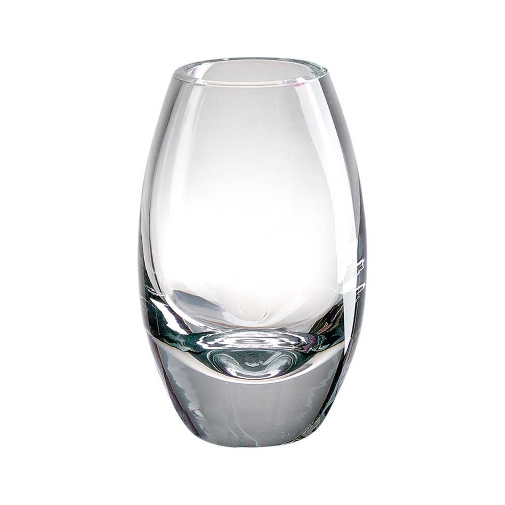 9" Clear Oval Lead Free Crystal Table Vase - Fluent Trends Vases