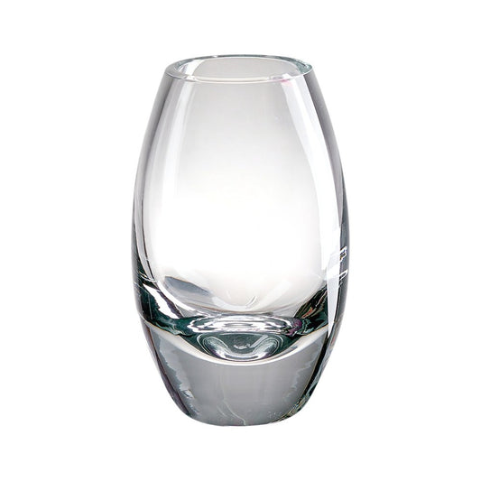 9" Clear Oval Lead Free Crystal Table Vase - Fluent Trends Vases