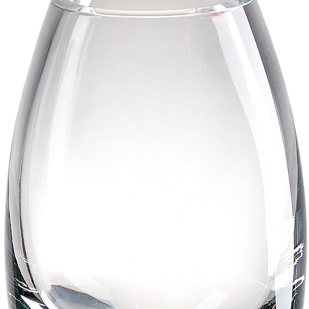 9" Clear Oval Lead Free Crystal Table Vase - Fluent Trends Vases