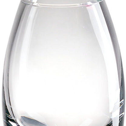 9" Clear Oval Lead Free Crystal Table Vase - Fluent Trends Vases