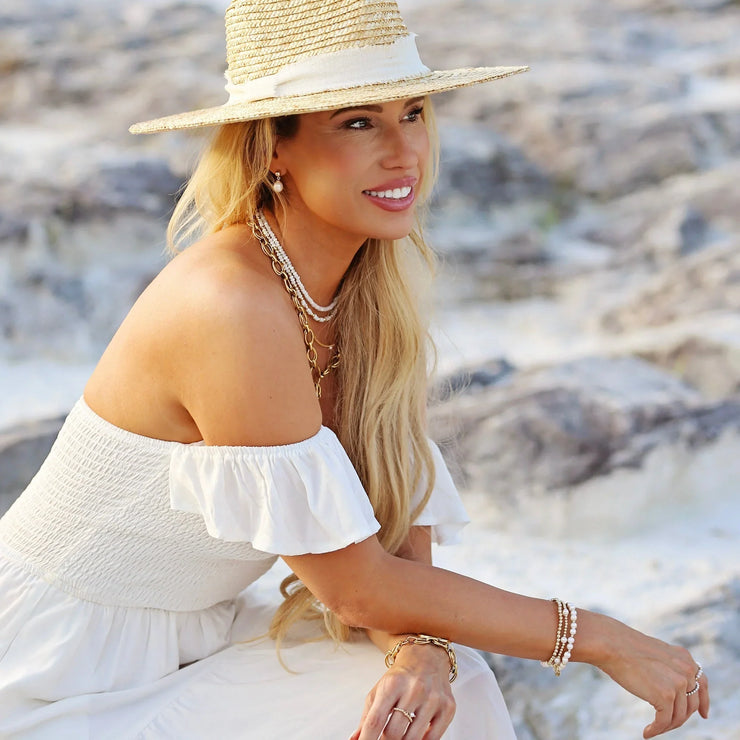 Coraline 14k Gold-Filled Freshwater Pearl Drop Earrings - Timeless Coastal Jewelry - Fluent Trends