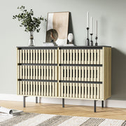 Fluted Bedroom 6 Modern Minimalist Drawer Dresser Two-tone Design - Fluent Trends