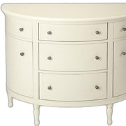 41" White Solid Wood Five Drawer Sideboard with Two Doors - Fluent Trends Sideboards