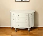 41" White Solid Wood Five Drawer Sideboard with Two Doors - Fluent Trends Sideboards