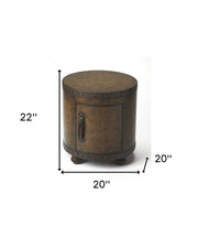 20" Brown Wood Round Coffee Table - Fluent Trends Coffee Tables