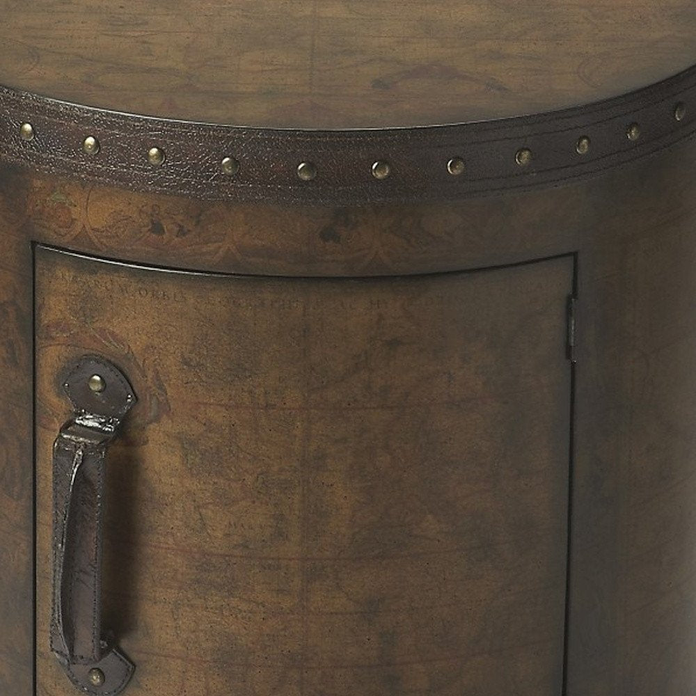 20" Brown Wood Round Coffee Table - Fluent Trends Coffee Tables