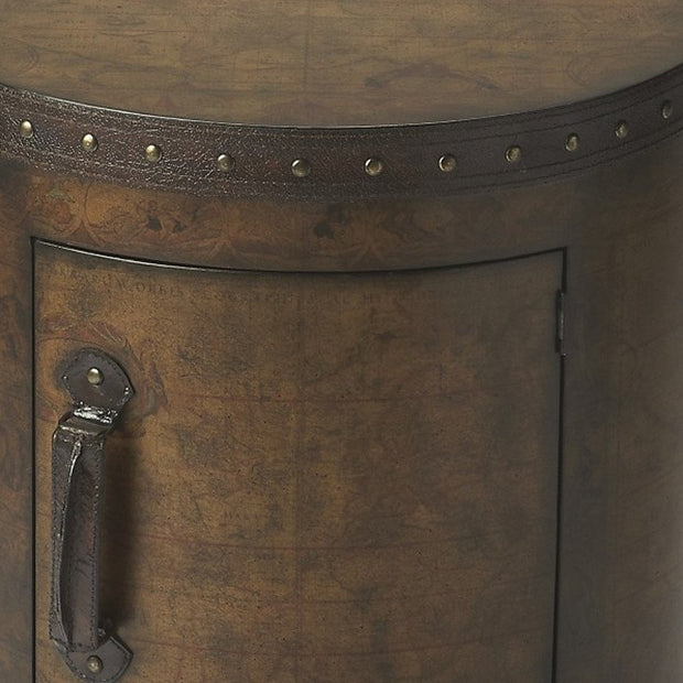 20" Brown Wood Round Coffee Table - Fluent Trends Coffee Tables