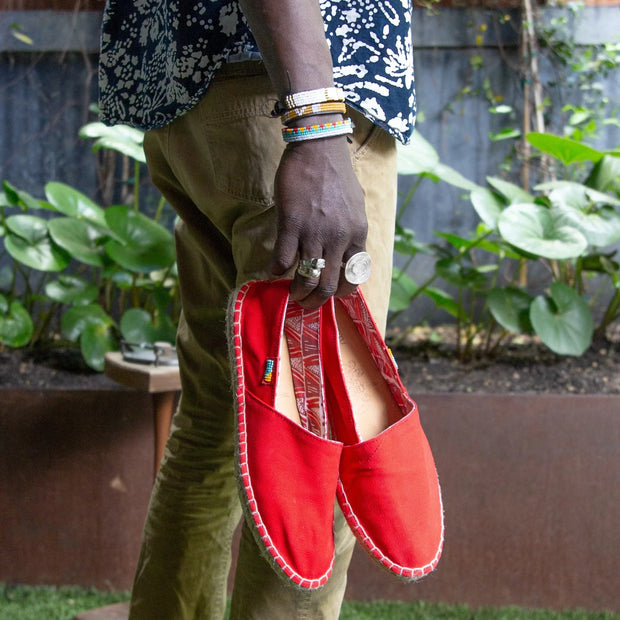 Classic Red Afridrilles Women | Men - Fluent Trends Afridrilles Women | Men Shoes