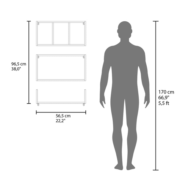 Modern Wall Mounted Floating Shelves, Set of 3 Rectangular Display Racks - Fluent Trends