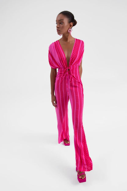 Fuschia Maxi Jumpsuit Soléa