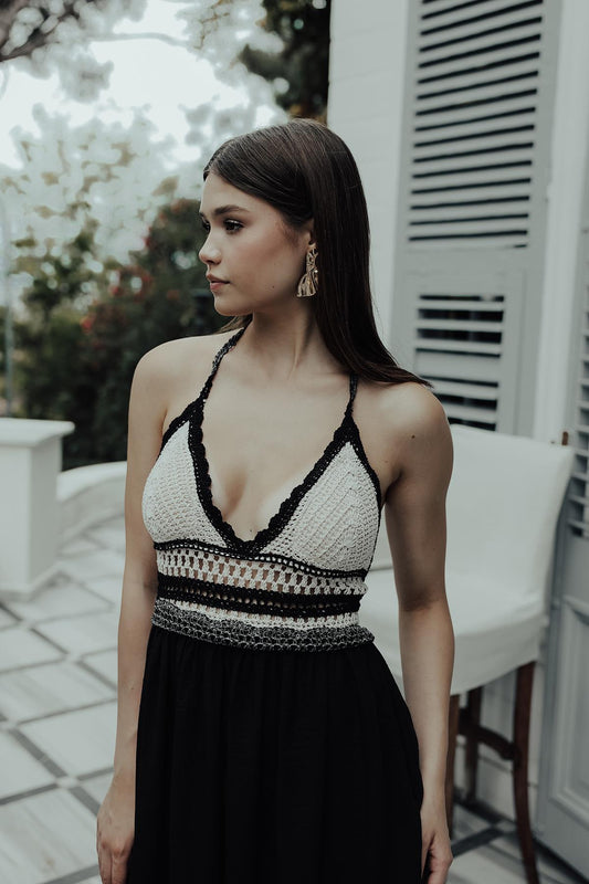 Rey Lace Dress — Black Soléa