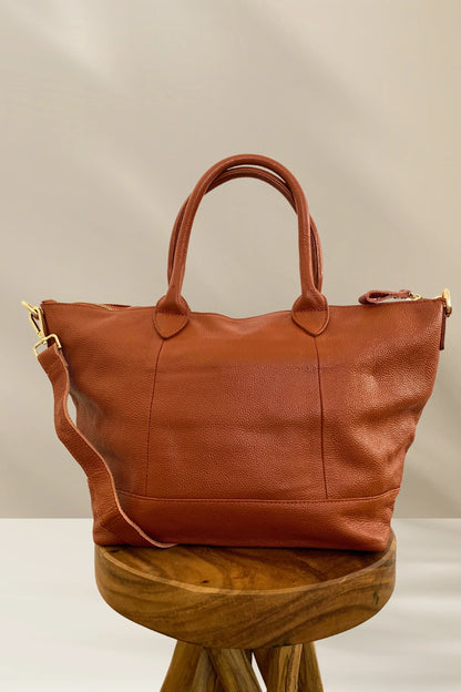 Leather Tote Bag – Handmade Slouchy Shoulder Bag Sienna