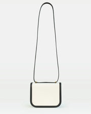 Maya crossbody bag in vegetable calfskin leather and canvas - Fluent Trends 