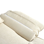 Fluent Trends U-Shaped Chenille Sectional Sofa - Beige 6-Seater with Adjustable Armrests - Fluent Trends