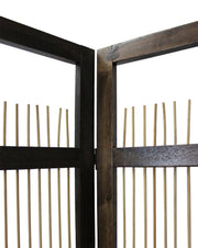 Light and Dark Rattan Three Panel Room Divider Screen - Fluent Trends Room Dividers