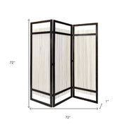 Light and Dark Rattan Three Panel Room Divider Screen - Fluent Trends Room Dividers
