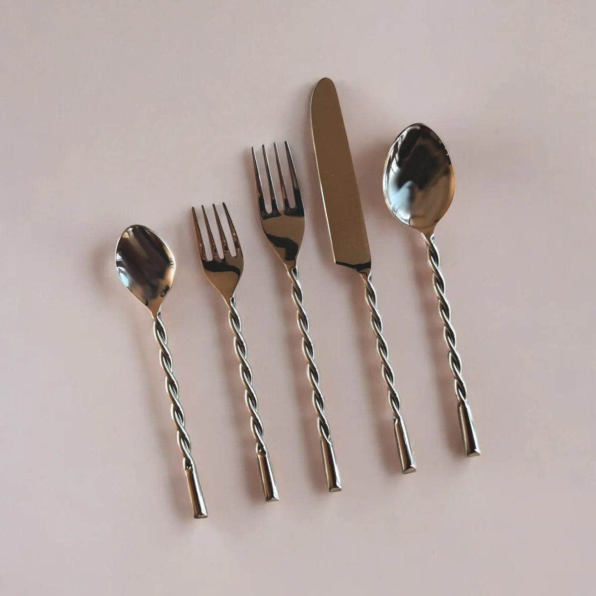 Ava Silver Flatware 20-Piece Set - Fluent Trends Flatware Set