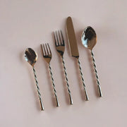 Ava Silver Flatware 20-Piece Set - Fluent Trends Flatware Set