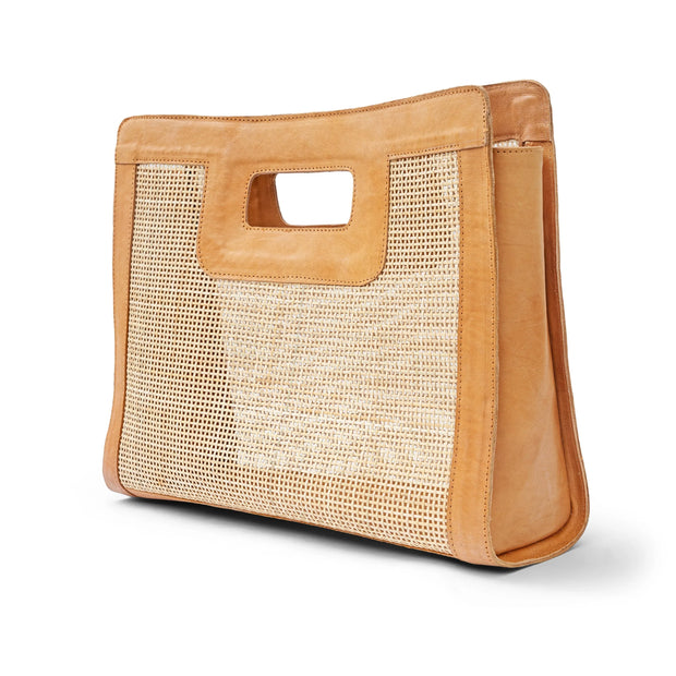 Cannes Rattan Top Handle Bag - Fluent Trends