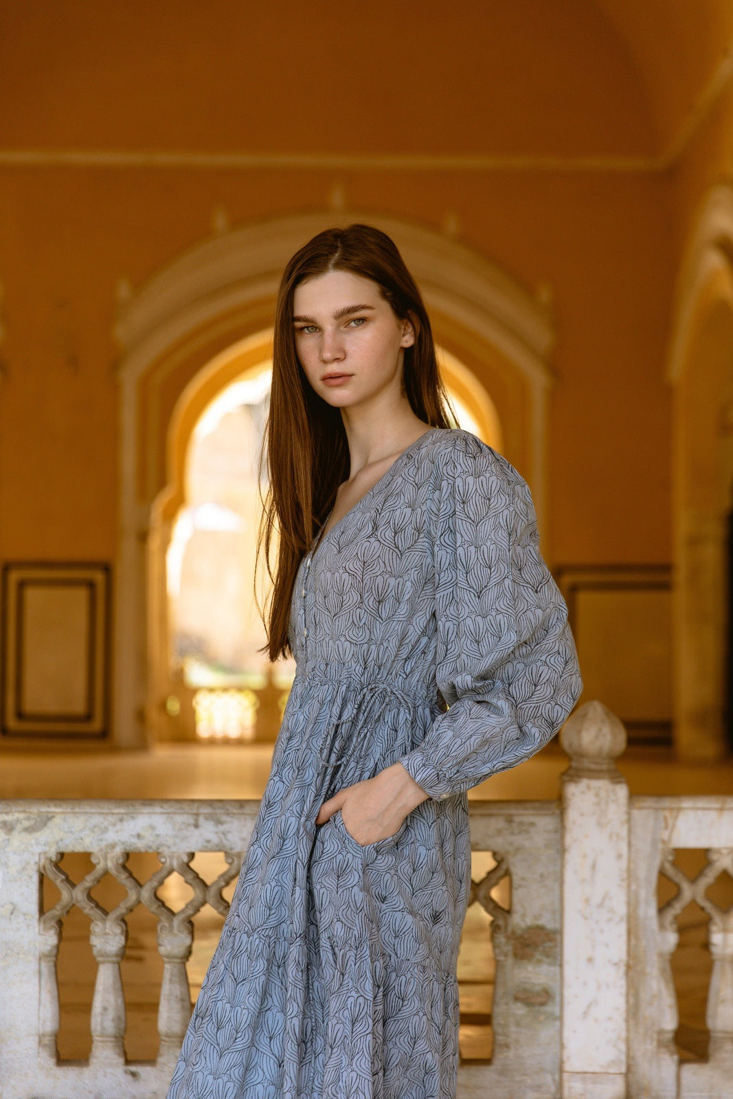 Hand-Printed Ashbury Dress, Xs/S