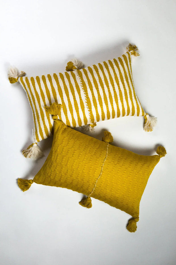 Antigua Pillow - Ochre Striped - Fluent Trends