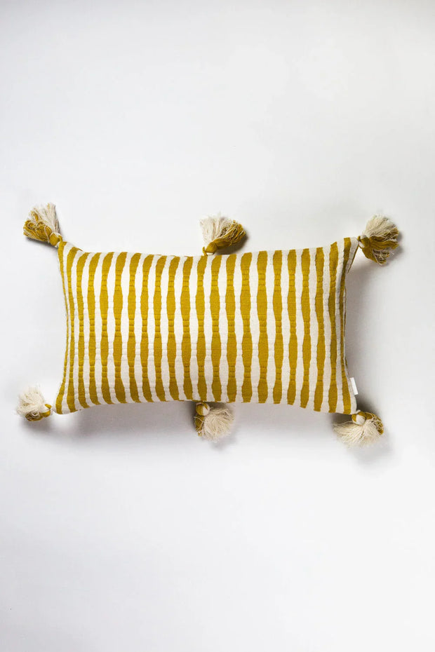 Antigua Pillow - Ochre Striped - Fluent Trends