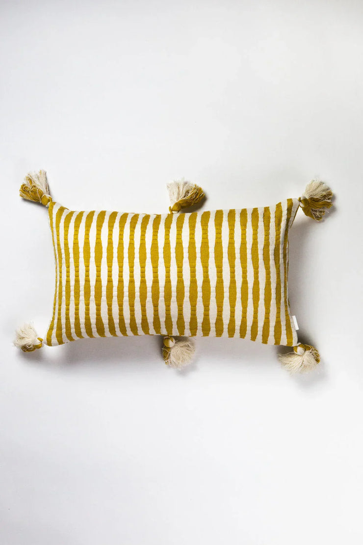 Antigua Pillow - Ochre Striped - Fluent Trends