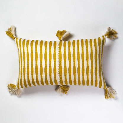 Antigua Pillow - Ochre Striped Archive New York