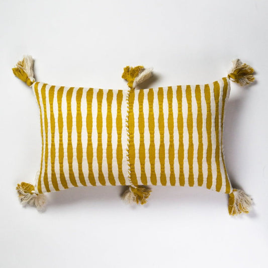 Antigua Pillow - Ochre Striped Archive New York