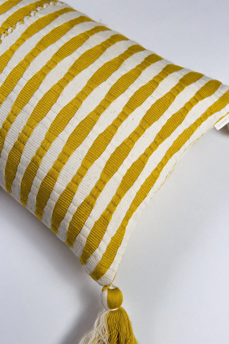 Antigua Pillow - Ochre Striped - Fluent Trends