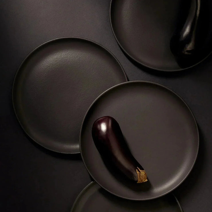 S/4 Tunisian Dinner Plate - Matte Black - Fluent Trends